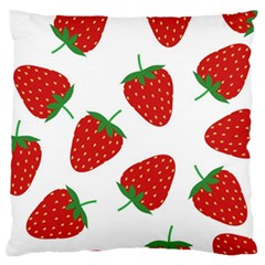 Seamless Pattern Fresh Strawberry Large Flano Cushion Case (one Side)