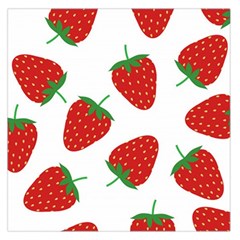 Seamless Pattern Fresh Strawberry Large Satin Scarf (square) by Vaneshart