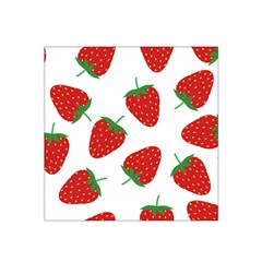 Seamless Pattern Fresh Strawberry Satin Bandana Scarf by Vaneshart