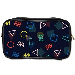 Memphis Seamless Patterns Abstract Jumble Textures Toiletries Bag (two Sides)