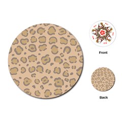 Leopard Print Playing Cards Single Design (round) by Sobalvarro