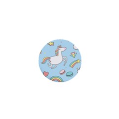 Unicorn Seamless Pattern Background Vector 1  Mini Magnets by Sobalvarro