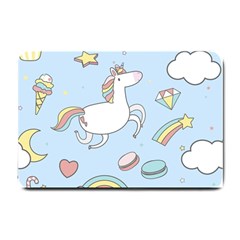 Unicorn Seamless Pattern Background Vector Small Doormat  by Sobalvarro