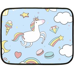 Unicorn Seamless Pattern Background Vector Double Sided Fleece Blanket (mini)  by Sobalvarro