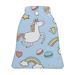 Unicorn Seamless Pattern Background Vector Bell Ornament (two Sides)