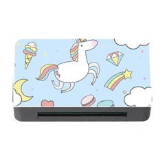 Unicorn Seamless Pattern Background Vector Memory Card Reader With Cf by Sobalvarro