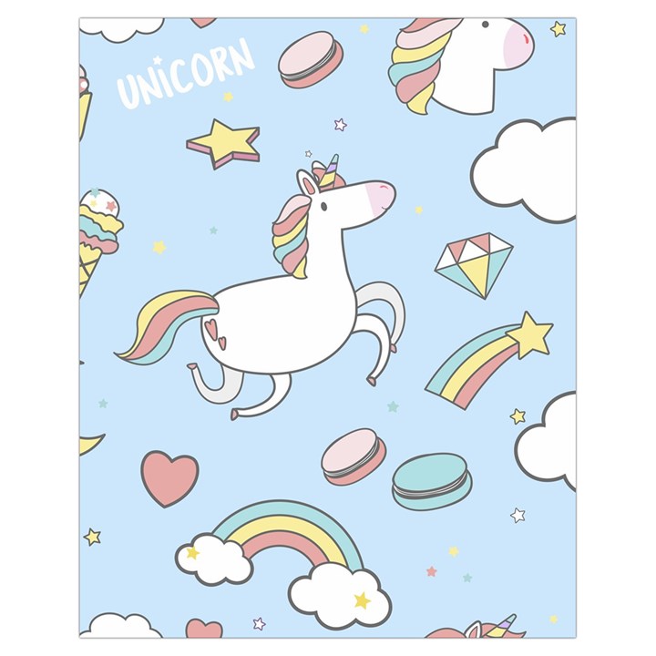 Unicorn Seamless Pattern Background Vector Drawstring Bag (Small)