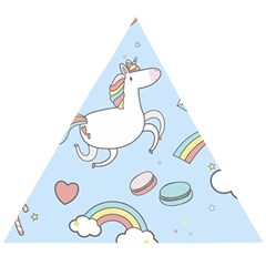 Unicorn Seamless Pattern Background Vector Wooden Puzzle Triangle by Sobalvarro