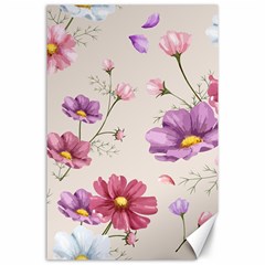 Vector Hand Drawn Cosmos Flower Pattern Canvas 24  X 36  by Sobalvarro