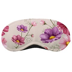 Vector Hand Drawn Cosmos Flower Pattern Sleeping Mask