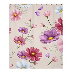 Vector Hand Drawn Cosmos Flower Pattern Shower Curtain 60  X 72  (medium)  by Sobalvarro