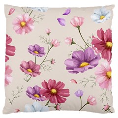 Vector Hand Drawn Cosmos Flower Pattern Standard Flano Cushion Case (one Side) by Sobalvarro