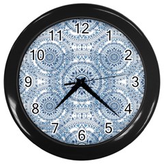 Boho Pattern Style Graphic Vector Wall Clock (black) by Sobalvarro