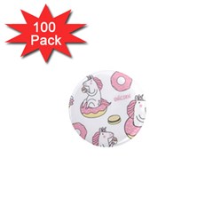 Unicorn Seamless Pattern Background Vector (1) 1  Mini Magnets (100 Pack) 