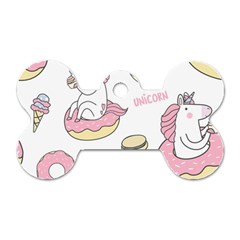 Unicorn Seamless Pattern Background Vector (1) Dog Tag Bone (two Sides) by Sobalvarro