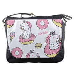 Unicorn Seamless Pattern Background Vector (1) Messenger Bag by Sobalvarro