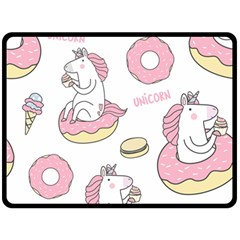 Unicorn Seamless Pattern Background Vector (1) Double Sided Fleece Blanket (large)  by Sobalvarro