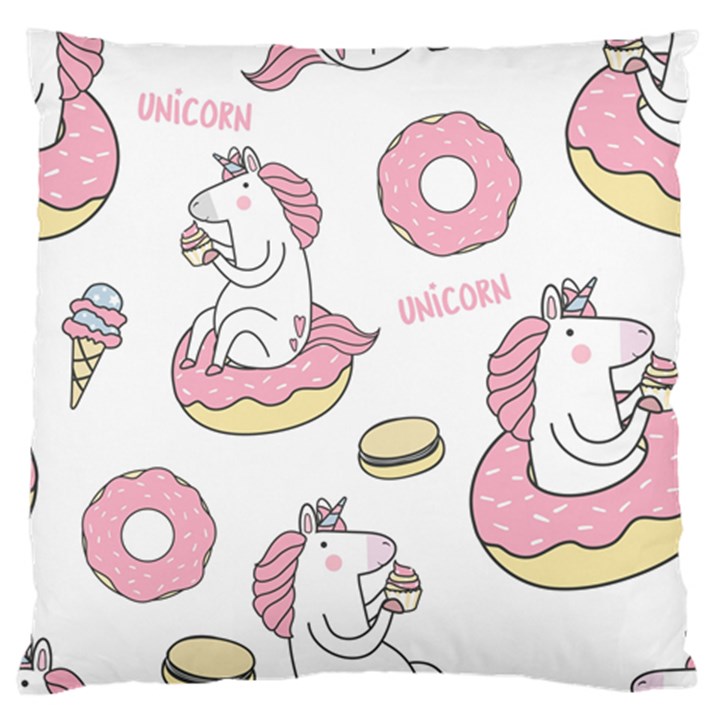 Unicorn Seamless Pattern Background Vector (1) Standard Flano Cushion Case (One Side)