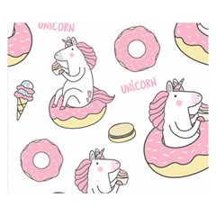 Unicorn Seamless Pattern Background Vector (1) Double Sided Flano Blanket (small) 