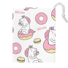Unicorn Seamless Pattern Background Vector (1) Drawstring Pouch (5xl) by Sobalvarro