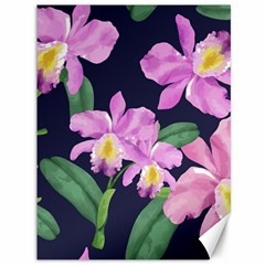 Vector Hand Drawn Orchid Flower Pattern Canvas 36  X 48  by Sobalvarro