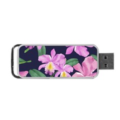 Vector Hand Drawn Orchid Flower Pattern Portable Usb Flash (one Side) by Sobalvarro