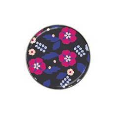 Vector Seamless Flower And Leaves Pattern Hat Clip Ball Marker (10 Pack) by Sobalvarro