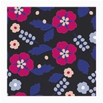 Vector Seamless Flower And Leaves Pattern Medium Glasses Cloth Front