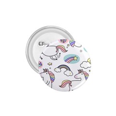 Cute Unicorns With Magical Elements Vector 1 75  Buttons by Sobalvarro