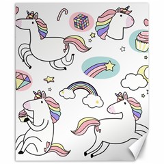 Cute Unicorns With Magical Elements Vector Canvas 8  X 10  by Sobalvarro