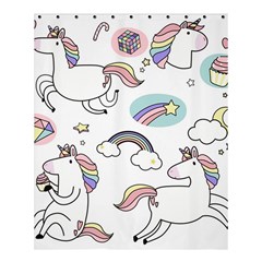 Cute Unicorns With Magical Elements Vector Shower Curtain 60  X 72  (medium)  by Sobalvarro