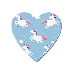 Unicorn Seamless Pattern Background Vector (2) Heart Magnet by Sobalvarro