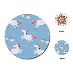 Unicorn Seamless Pattern Background Vector (2) Playing Cards Single Design (Round) Front