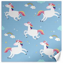 Unicorn Seamless Pattern Background Vector (2) Canvas 16  X 16  by Sobalvarro