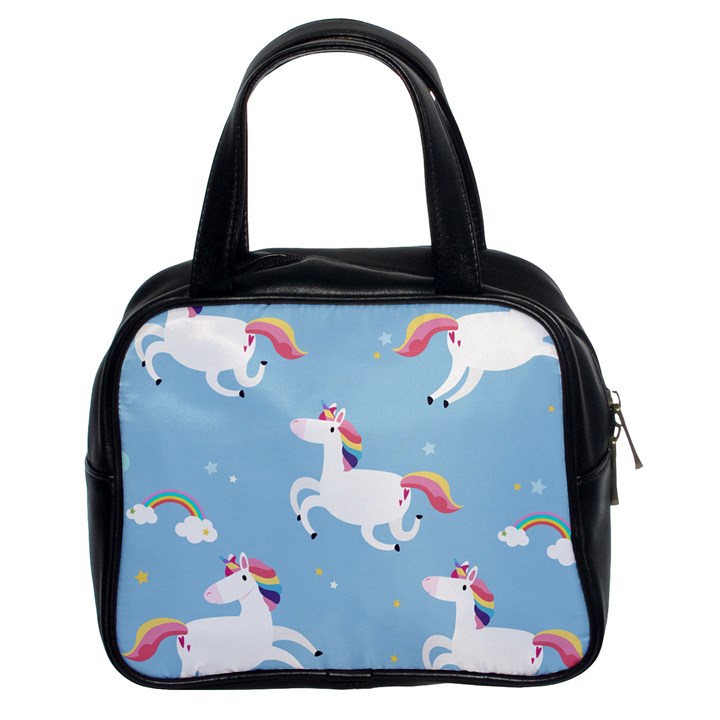 Unicorn Seamless Pattern Background Vector (2) Classic Handbag (Two Sides)