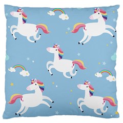 Unicorn Seamless Pattern Background Vector (2) Standard Flano Cushion Case (two Sides) by Sobalvarro