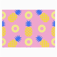 Pop Art Pineapple Seamless Pattern Vector Large Glasses Cloth (2 Sides) by Sobalvarro