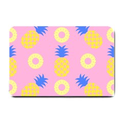 Pop Art Pineapple Seamless Pattern Vector Small Doormat  by Sobalvarro