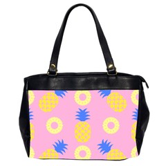 Pop Art Pineapple Seamless Pattern Vector Oversize Office Handbag (2 Sides) by Sobalvarro