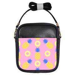 Pop Art Pineapple Seamless Pattern Vector Girls Sling Bag by Sobalvarro
