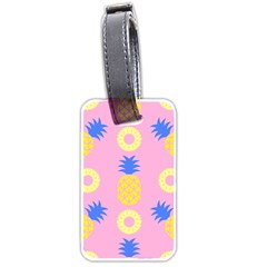 Pop Art Pineapple Seamless Pattern Vector Luggage Tag (two Sides) by Sobalvarro