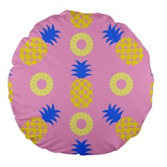 Pop Art Pineapple Seamless Pattern Vector Large 18  Premium Round Cushions by Sobalvarro