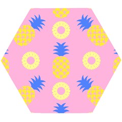 Pop Art Pineapple Seamless Pattern Vector Wooden Puzzle Hexagon by Sobalvarro