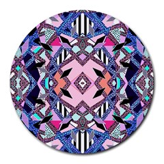 Marble Texture Print Fashion Style Patternbank Vasare Nar Abstract Trend Style Geometric Round Mousepads by Sobalvarro