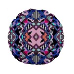 Marble Texture Print Fashion Style Patternbank Vasare Nar Abstract Trend Style Geometric Standard 15  Premium Flano Round Cushions Front