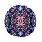 Marble Texture Print Fashion Style Patternbank Vasare Nar Abstract Trend Style Geometric Standard 15  Premium Flano Round Cushions Back