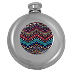 Ethnic  Round Hip Flask (5 oz)