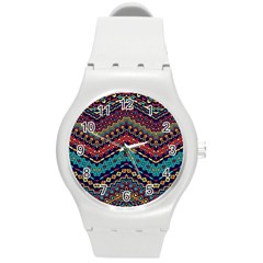 Ethnic  Round Plastic Sport Watch (M)