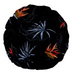 Exotic Flower Leaves Seamless Pattern Large 18  Premium Round Cushions Front