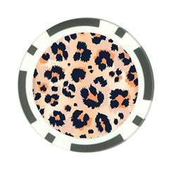 Leopard Pattern Funny Drawing Seamless Pattern Poker Chip Card Guard by Vaneshart